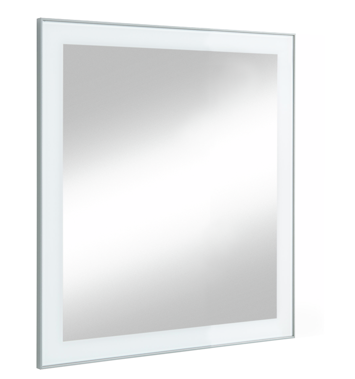VOSS Spiegel SANTINA Moderner rechteckiger Spiegel mit schmalem Rahmen, seitliche Perspektive