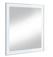 Moderner rechteckiger Spiegel mit schmalem Rahmen, seitliche Perspektive