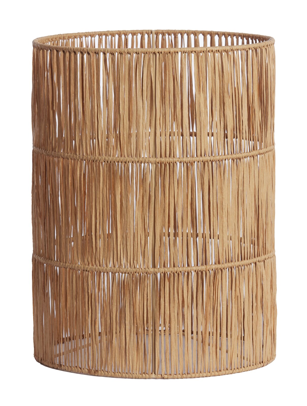 Lampenschirm aus geflochtenem Naturmaterial, seitliche Perspektive