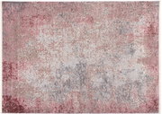 Designer Teppich in Rosa- und Grautönen mit abstraktem Muster, Draufsicht