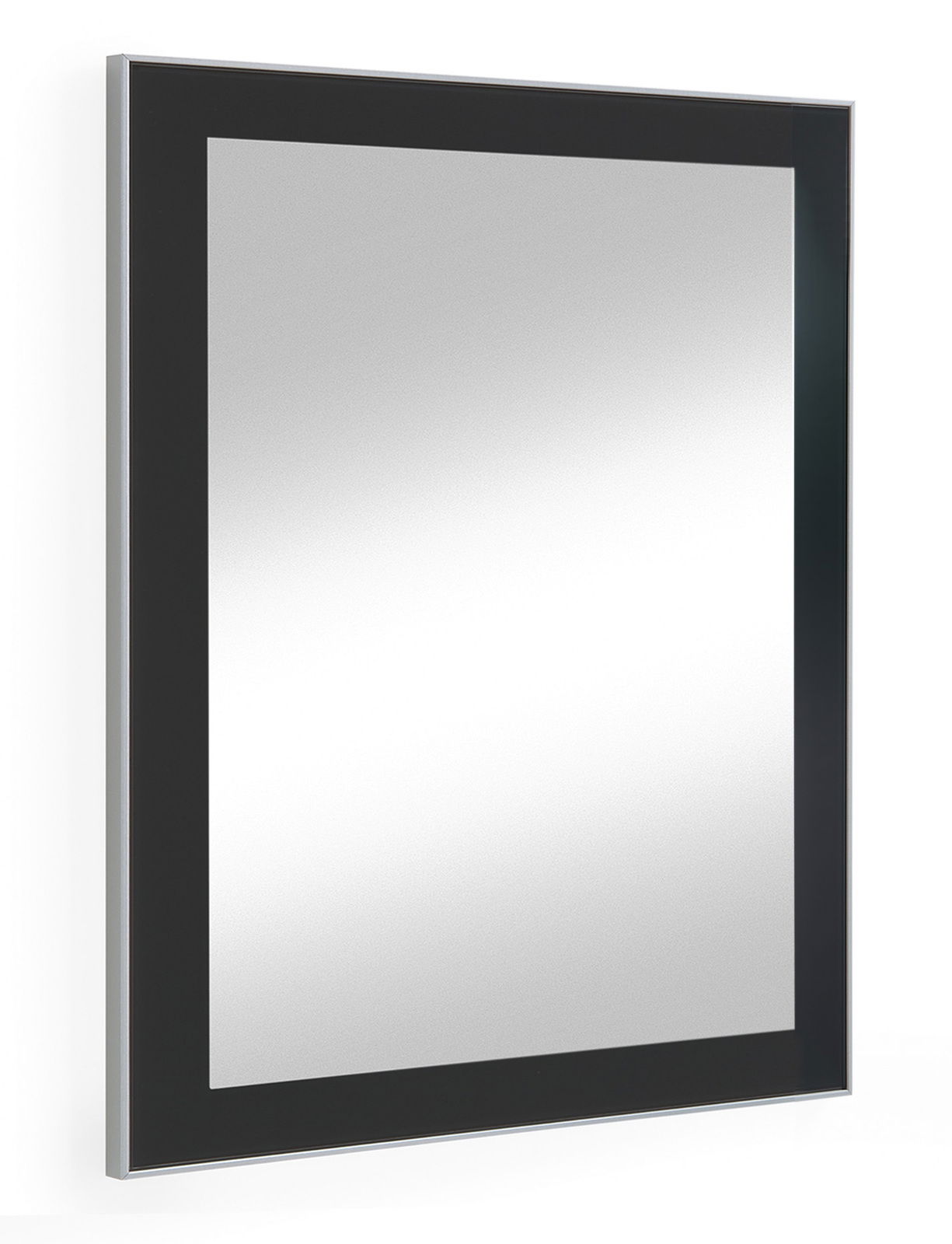 VOSS Spiegel SANTINA Moderner rechteckiger Spiegel mit schwarzem Rahmen, seitliche Perspektive