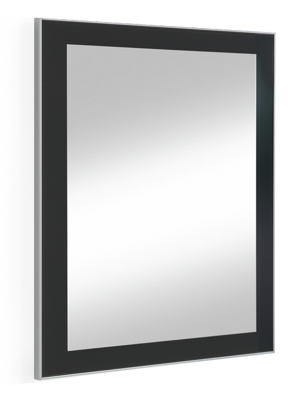 VOSS Spiegel SANTINA Moderner rechteckiger Spiegel mit schwarzem Rahmen, seitliche Perspektive