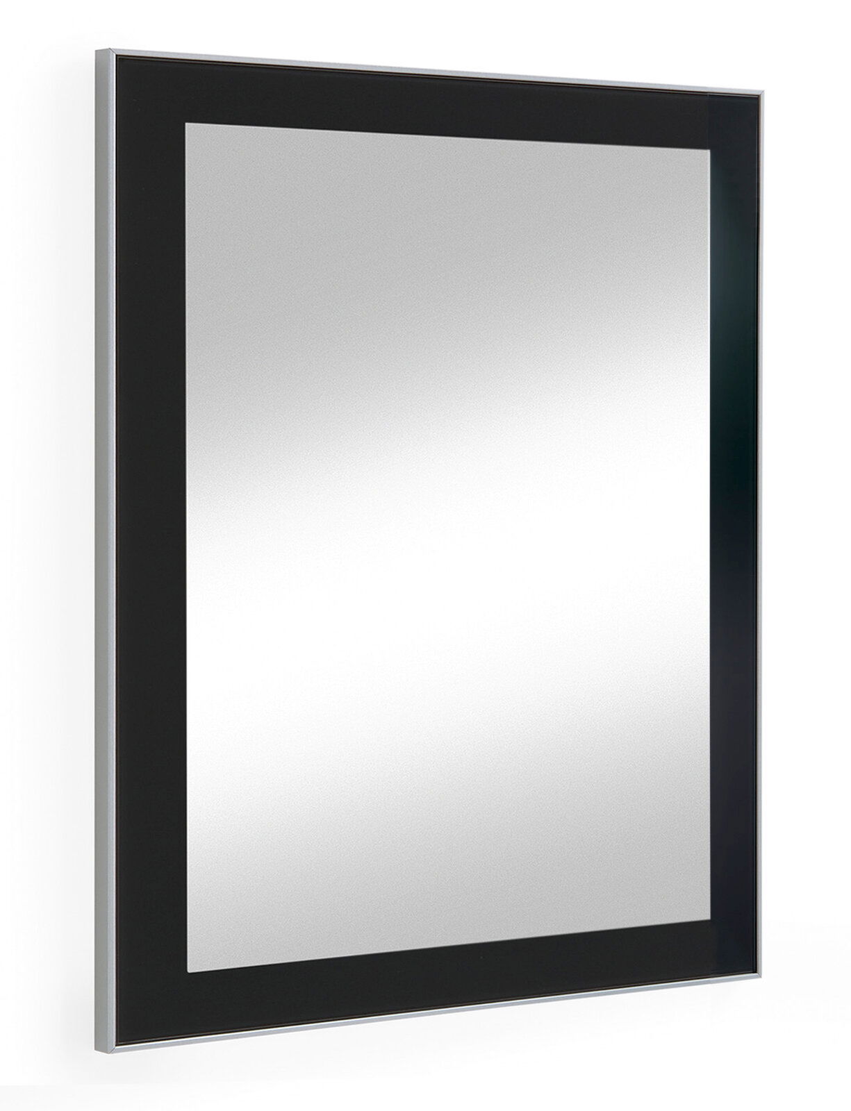 VOSS Spiegel SANTINA Moderner rechteckiger Spiegel mit schwarzem Rahmen, seitliche Perspektive