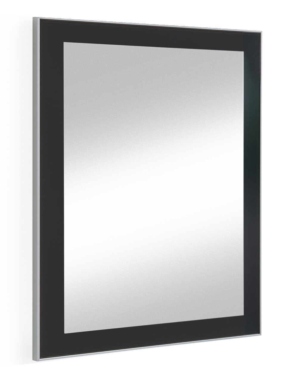 VOSS Spiegel SANTINA Moderner rechteckiger Spiegel mit schwarzem Rahmen, seitliche Perspektive