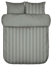 Bettwäsche-Set mit schwarz-weißen Streifen, Draufsicht