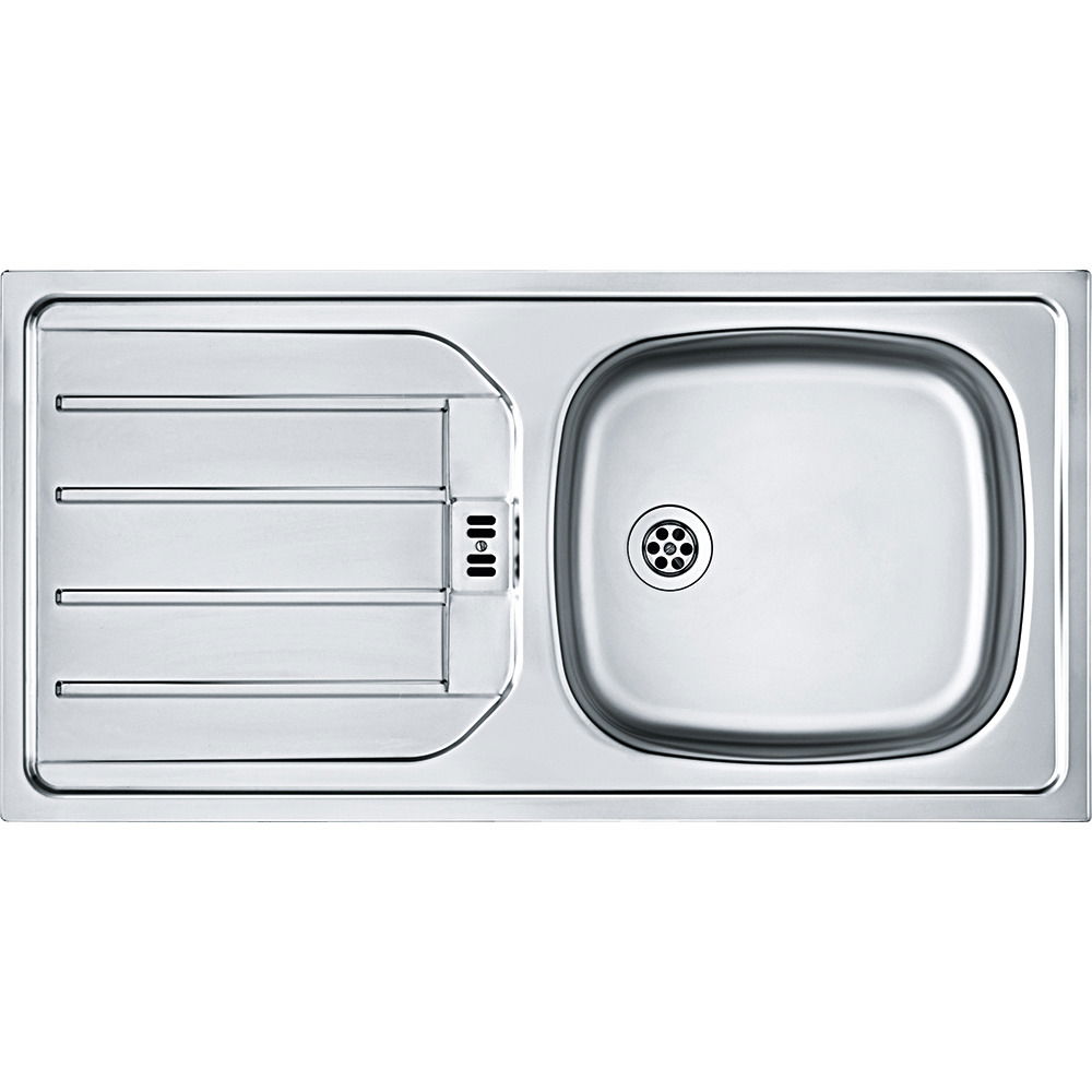 Edelstahlspüle mit Abtropffläche, Draufsicht