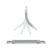 Flexverbinder PAULMANN URAIL in grauer Farbe, flexibel gebogen, seitliche Ansicht