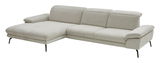Beige Longchairkombination mit linker Armlehne, moderne Perspektive von vorne links