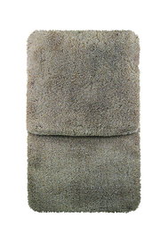 Zweiteiliges Badteppich-Set in Beige, Draufsicht