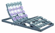 Verstellbarer Systemrahmen 80x200 mit ergonomischen Federleisten, seitliche Perspektive