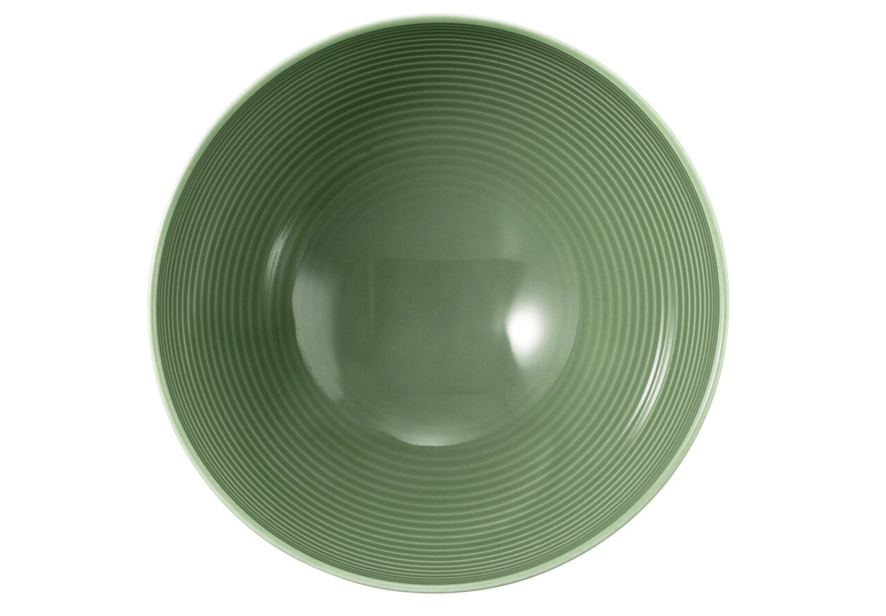 Salbeigrüne Schüssel mit 15,5 cm Durchmesser, von oben betrachtet
