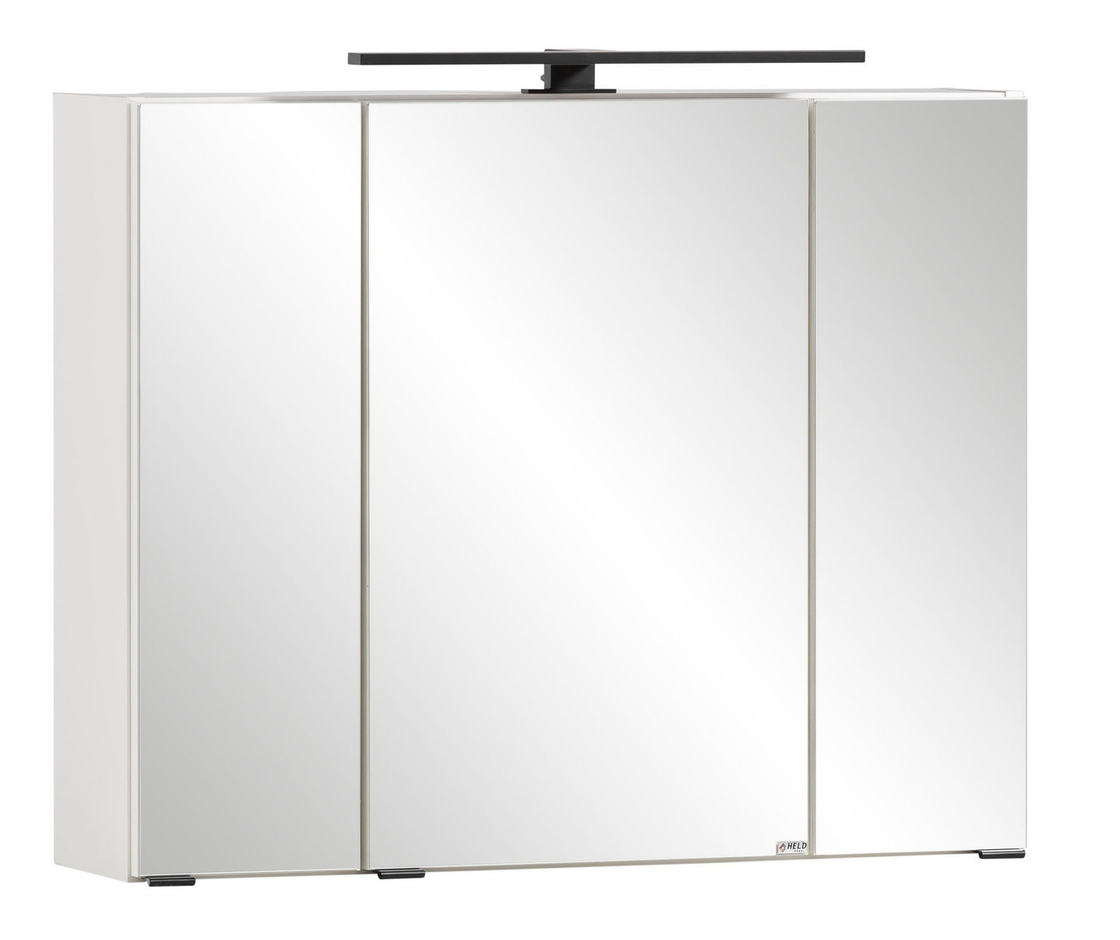 XORA Spiegelschrank MERAN Moderner Spiegelschrank mit drei Türen und integrierter Beleuchtung, Frontalansicht