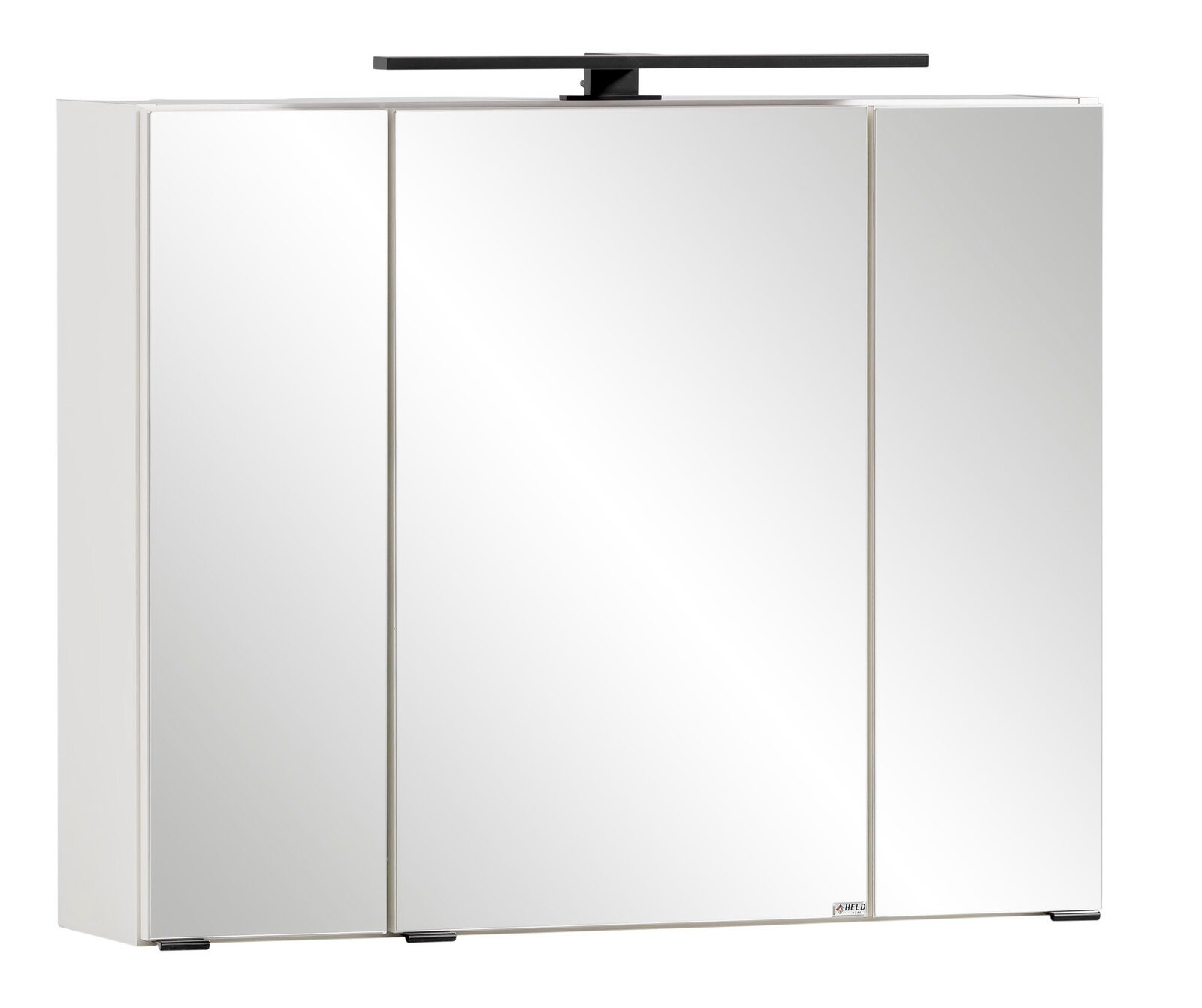 XORA Spiegelschrank MERAN Moderner Spiegelschrank mit drei Türen und integrierter Beleuchtung, Frontalansicht