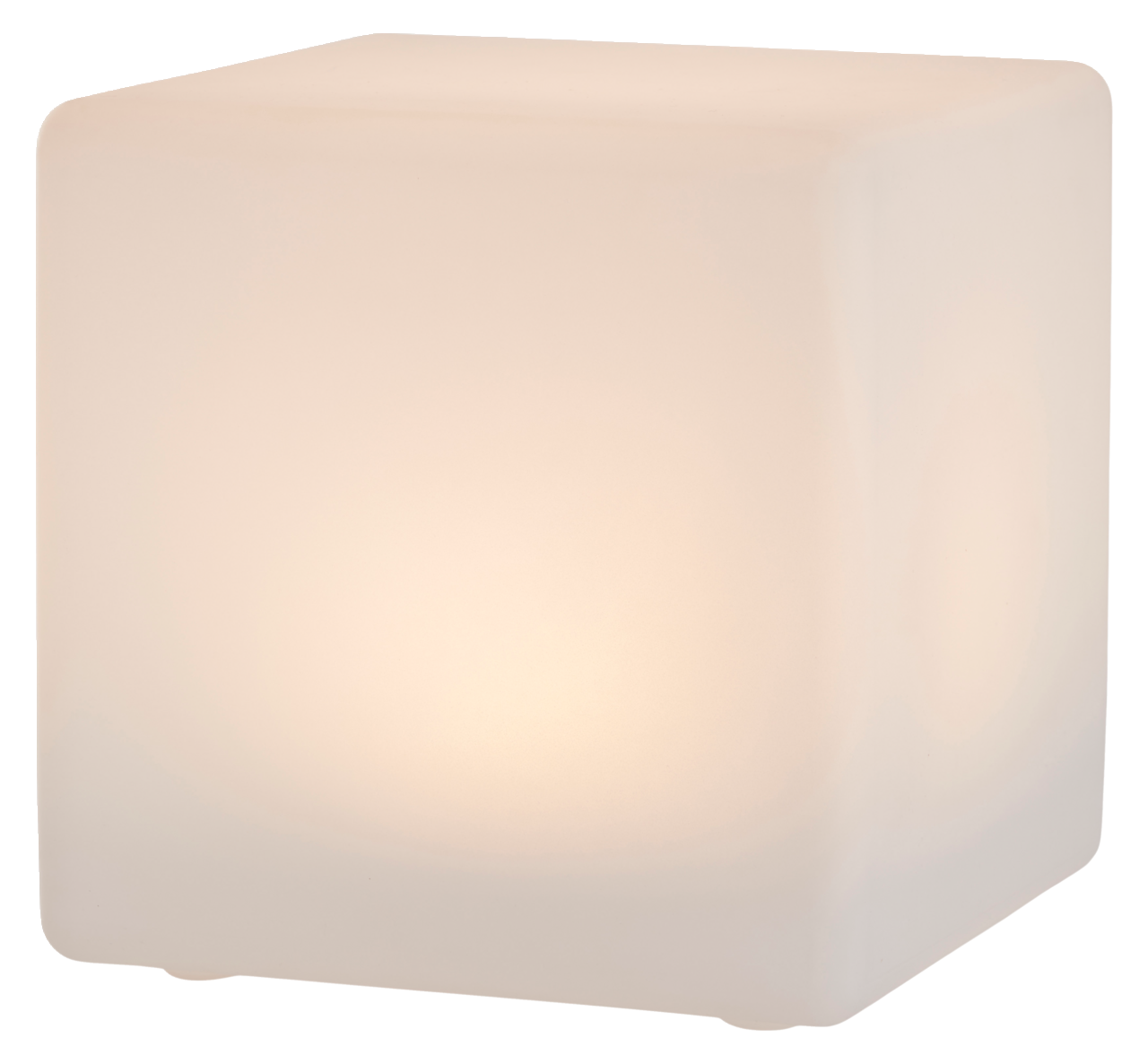 Kynast Exclusive Solar Würfelleuchte Solar Würfelleuchte 30x30cm, leuchtender Würfel aus seitlicher Perspektive