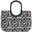 Leopardenmuster-Tasche mit schwarzem Griff, Vorderansicht