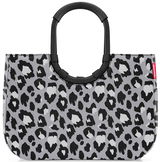 Leopardenmuster-Tasche mit schwarzem Griff, Vorderansicht