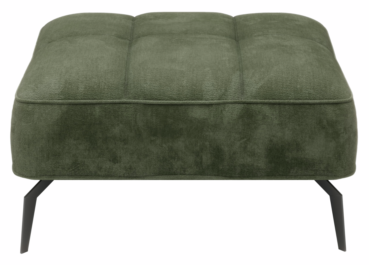 Welnova Hocker MONTELLA Grüner Hocker mit schwarzem Metallgestell, Vorderansicht