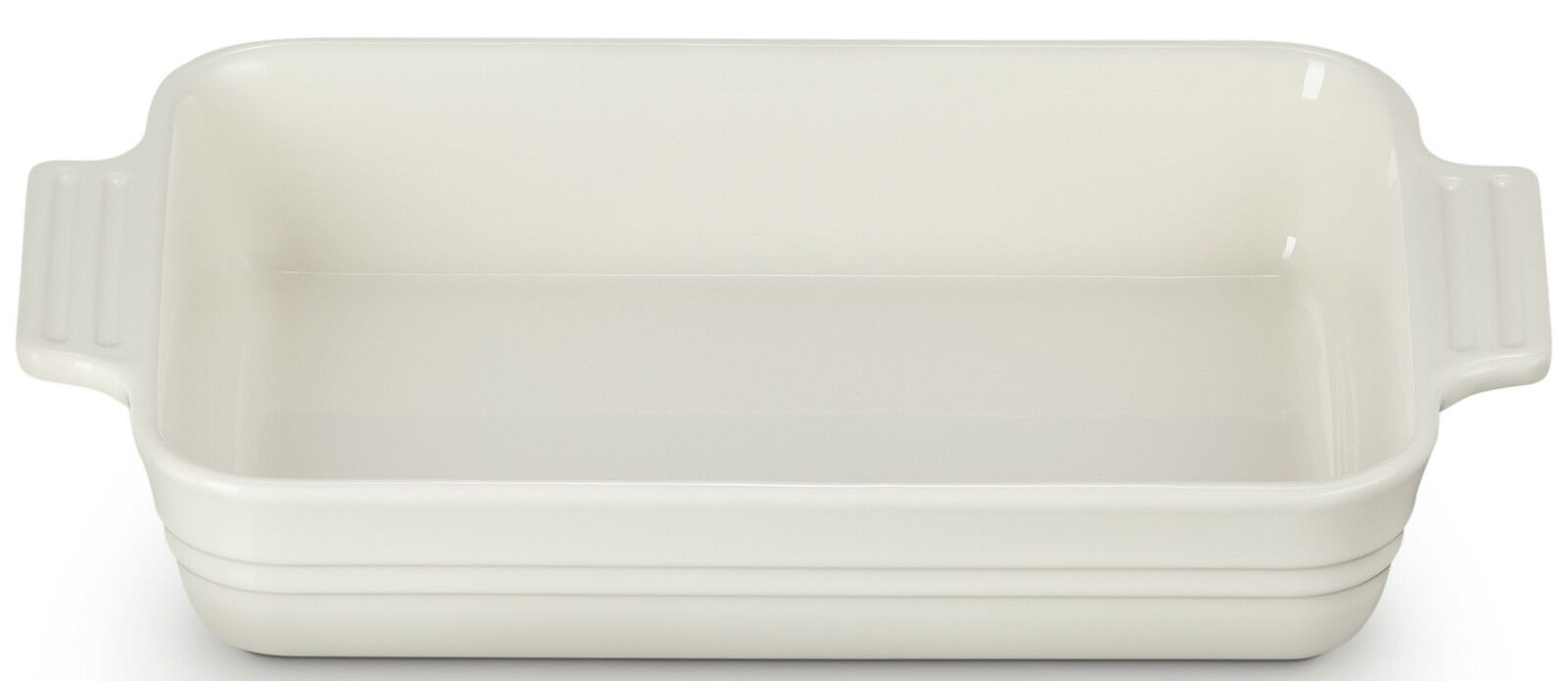 Cremfarbene Aufflaufform Klassik 25cm mit Griffen, Ansicht von oben