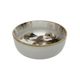 Keramikschale mit floralem Muster, seitliche Perspektive