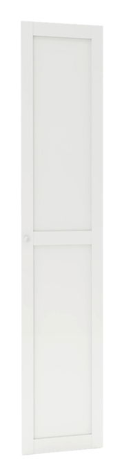 Weiße Rahmentür, frontal abgebildet, Größe 202x45 cm