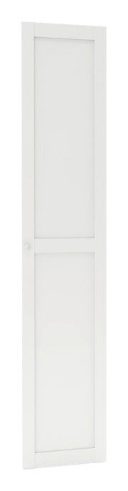 Weiße Rahmentür, frontal abgebildet, Größe 202x45 cm