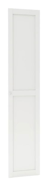 Weiße Rahmentür, frontal abgebildet, Größe 202x45 cm
