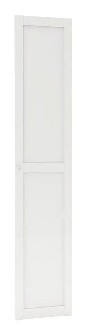 Weiße Rahmentür, frontal abgebildet, Größe 202x45 cm