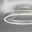 Moderne Deckenleuchte PURE Loop in silberner Optik, seitliche Perspektive