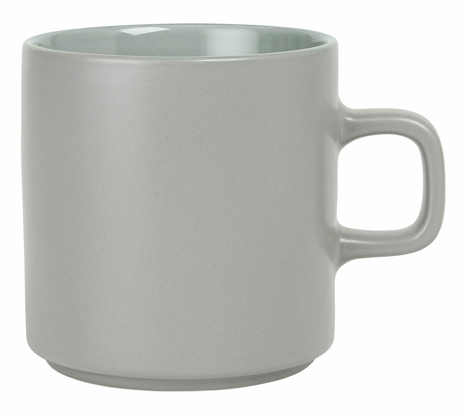 Graue Tasse -PILAR- Mirage Gray, 250 ml, seitliche Perspektive