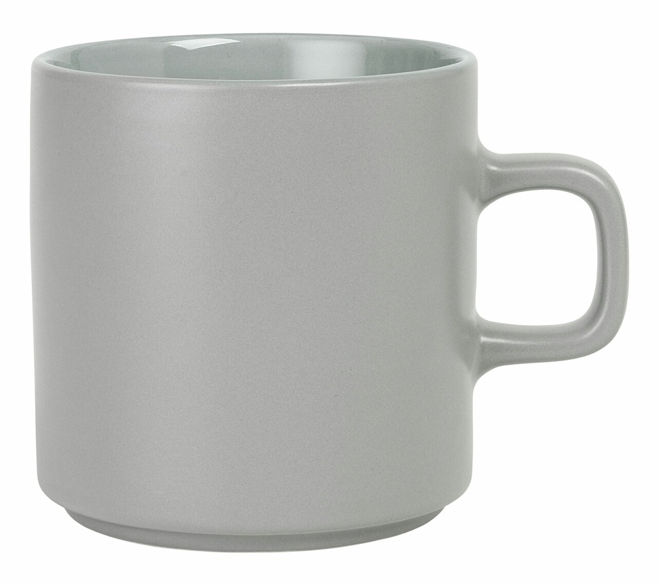 Graue Tasse -PILAR- Mirage Gray, 250 ml, seitliche Perspektive