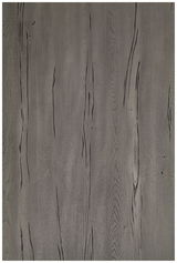 Graue Tischplatte mit Holzmaserung, Draufsicht