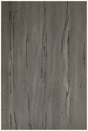 Graue Tischplatte mit Holzmaserung, Draufsicht