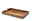 Holztablett mit Metallgriffen, seitliche Perspektive