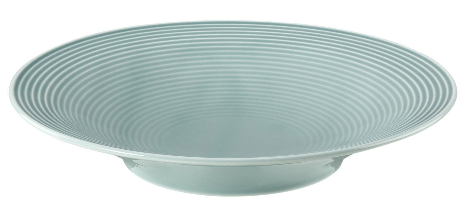 Seltmann Weiden Suppenteller BEAT Runder Suppenteller mit einem Durchmesser von 22,5 cm in einer schrägen Perspektive, die die gerippte Struktur und das elegante Design hervorhebt.