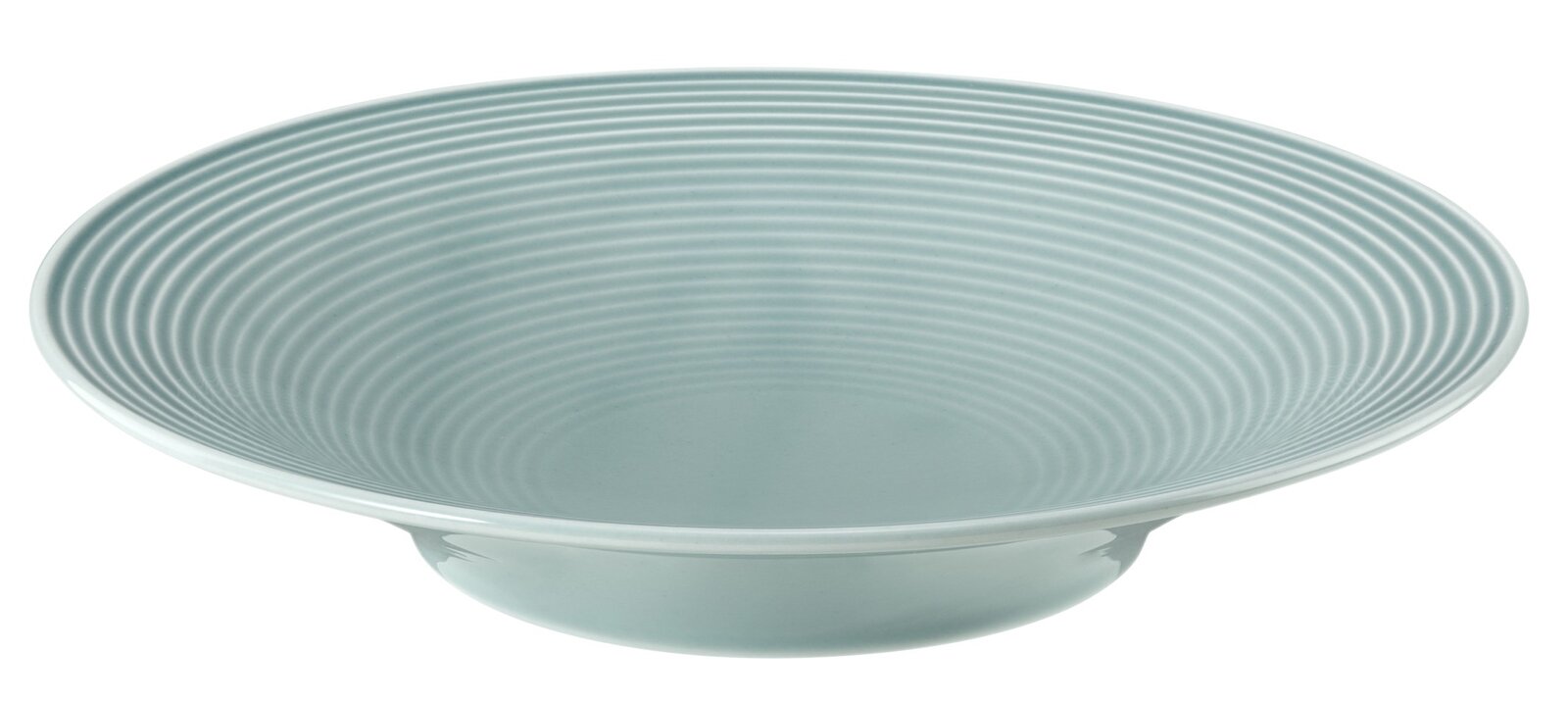 Seltmann Weiden Suppenteller BEAT Runder Suppenteller mit einem Durchmesser von 22,5 cm in einer schrägen Perspektive, die die gerippte Struktur und das elegante Design hervorhebt.