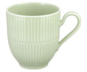 Grüner Becher mit Henkel, 0,35 l, seitliche Perspektive