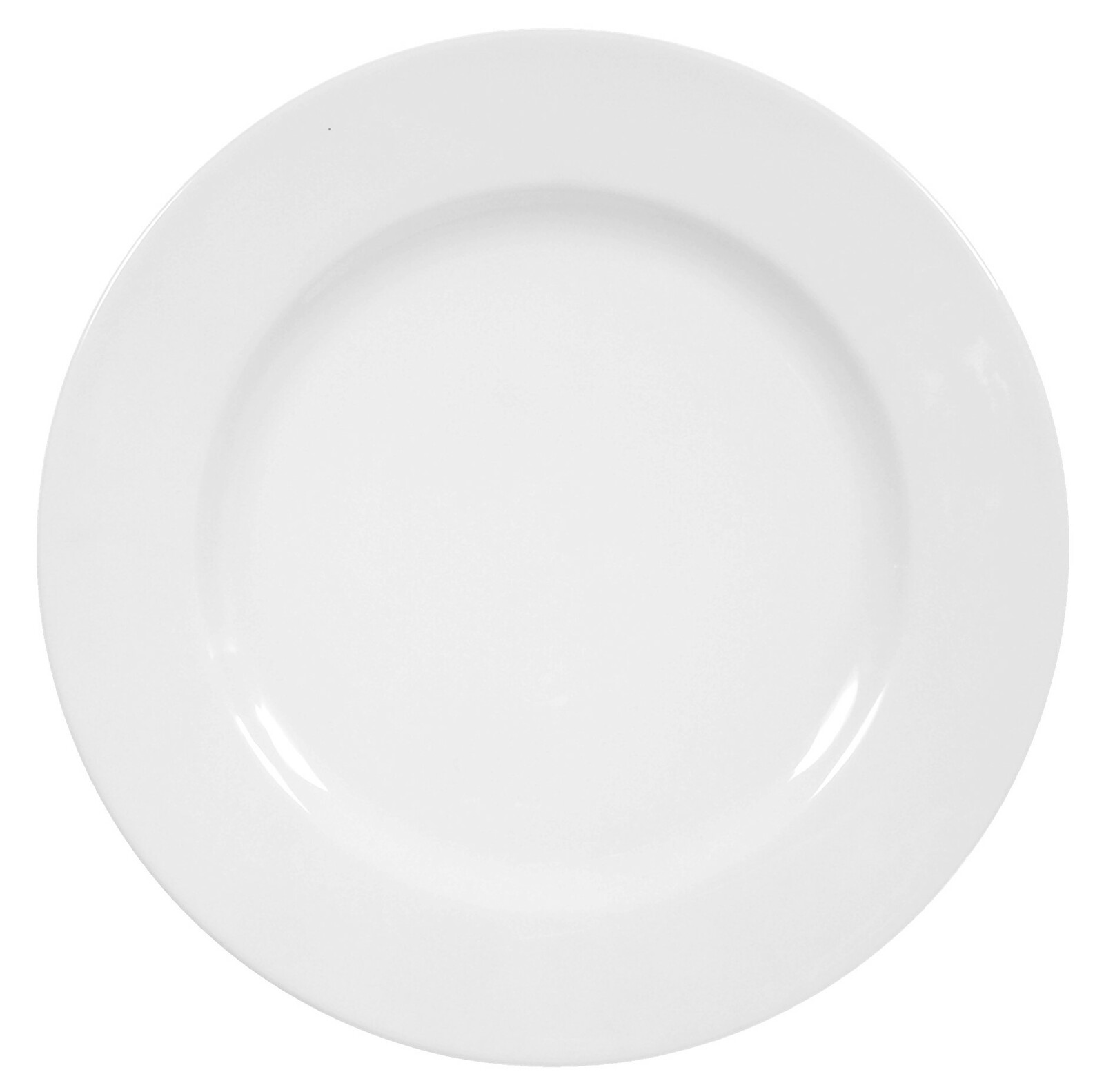 Weißer Speiseteller Rondo/Liane 25cm, Draufsicht