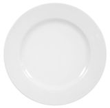 Weißer Speiseteller Rondo/Liane 25cm, Draufsicht