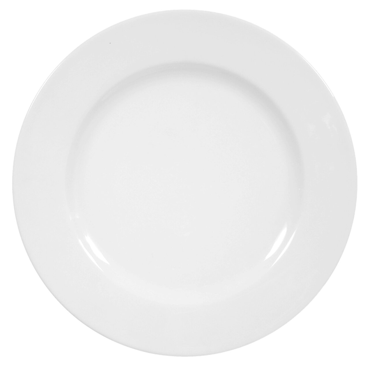 Weißer Speiseteller Rondo/Liane 25cm, Draufsicht