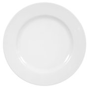 Weißer Speiseteller Rondo/Liane 25cm, Draufsicht