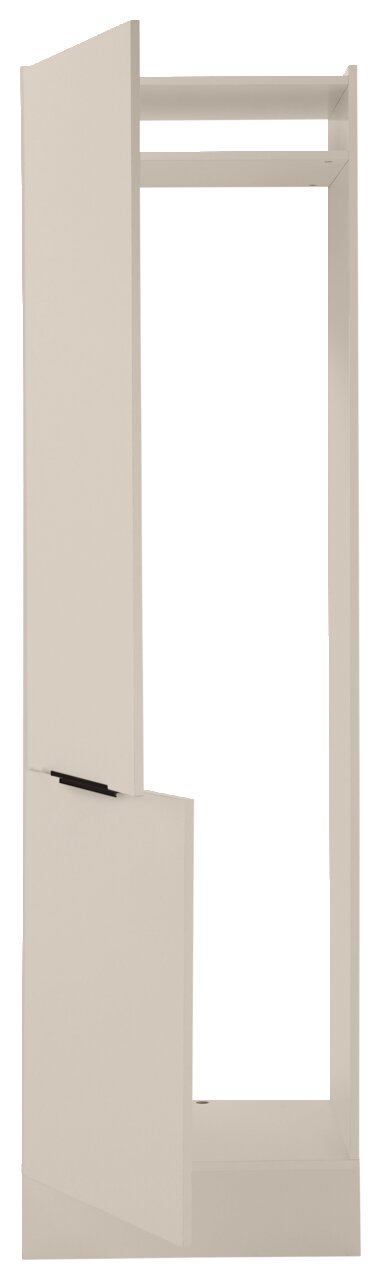 Verbouwing van een koelkast van 60 cm in zijaanzicht met open deur
