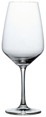 Het elegante Tulip-wijnglas in zijaanzicht, ideaal voor stijlvolle gelegenheden.