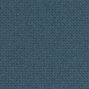 Nahaufnahme eines blauen Stoffmusters in gleichmäßiger Webstruktur, Draufsicht.