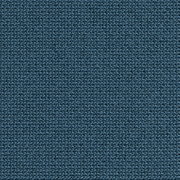 Nahaufnahme eines blauen Stoffmusters in gleichmäßiger Webstruktur, Draufsicht.