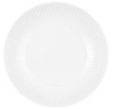 Runder weißer Suppenteller mit geriffeltem Rand, Draufsicht