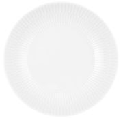 Runder weißer Suppenteller mit geriffeltem Rand, Draufsicht