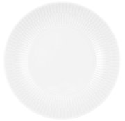 Runder weißer Suppenteller mit geriffeltem Rand, Draufsicht