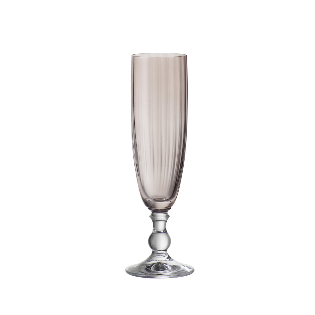 BOHEMIA Cristal Sektglas 230 ml GEORGIA Champagnecoupe rookbruin 230 ml van GeoBohemia Cristal, zijaanzicht