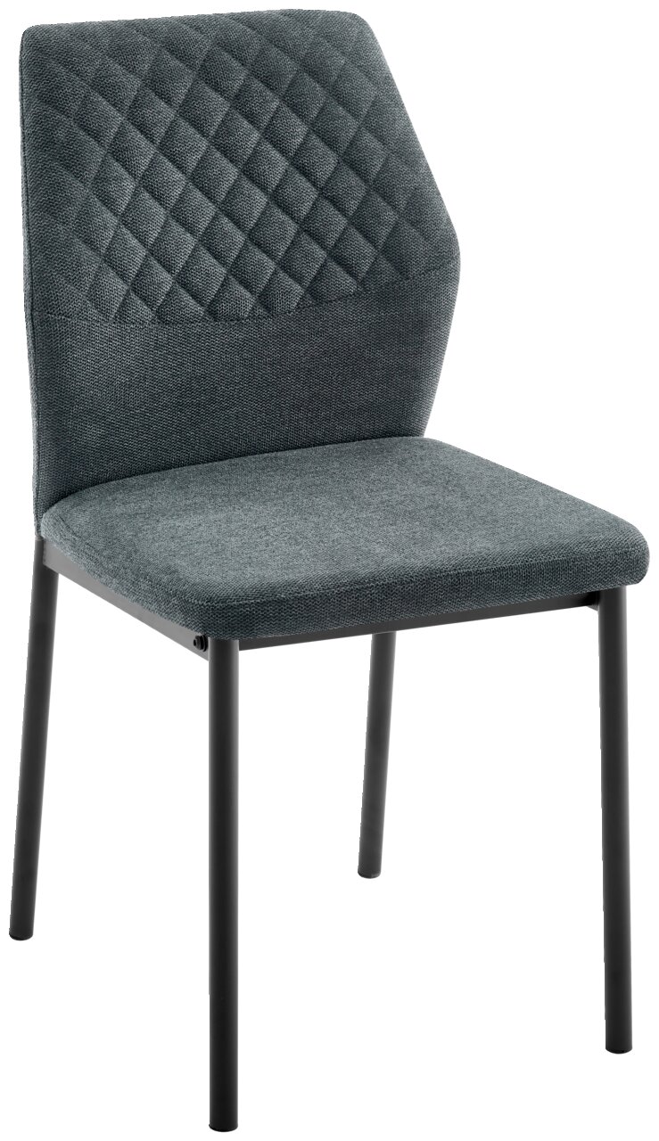Z2 Stuhl RICCO Moderner Stuhl mit gepolsterter Sitzfläche und rautenförmig gestepptem Rücken, seitliche Perspektive