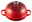 Roter Le Creuset Brot Bräter 24cm mit Deckel, seitliche Perspektive
